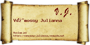 Vámossy Julianna névjegykártya